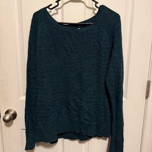 Ann Taylor Loft Women's Sweater Scoop Neck Green Size XL